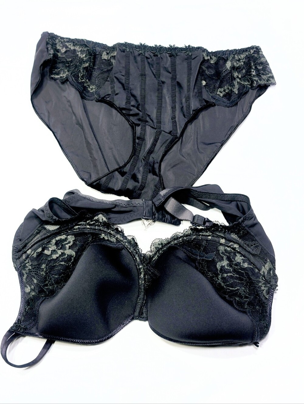 Simone Pérèle Amour Bra & Brief Lingerie Set Black 40C 2XL NWOT (2)